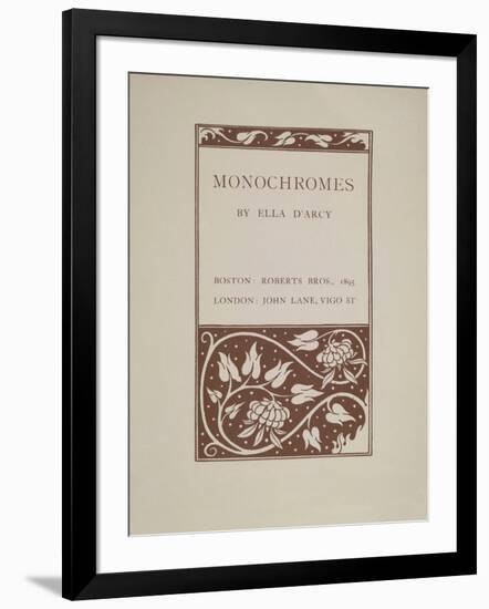Monochromes-Aubrey Beardsley-Framed Giclee Print