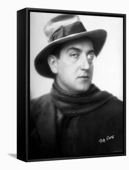 Monocled Austrian Born Film Director Fritz Lang During His Days at Germany's Ufa Studios-null-Framed Stretched Canvas