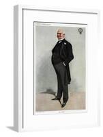 Monocled Businessman-null-Framed Art Print