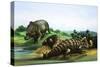 Monoclonius and Scolosaurus-null-Stretched Canvas