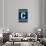 Monogram - Game Day - Blue and Green - C-Lantern Press-Stretched Canvas displayed on a wall