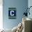 Monogram - Game Day - Blue and Green - C-Lantern Press-Stretched Canvas displayed on a wall