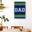 Monogram - Game Day - Blue and Green - Dad-Lantern Press-Art Print displayed on a wall