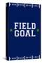 Monogram - Game Day - Blue and Green - Field Goal-Lantern Press-Stretched Canvas