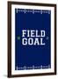 Monogram - Game Day - Blue and Green - Field Goal-Lantern Press-Framed Art Print