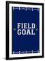 Monogram - Game Day - Blue and Green - Field Goal-Lantern Press-Framed Art Print