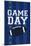 Monogram - Game Day - Blue and Green - Game Day-Lantern Press-Mounted Art Print