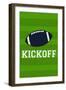 Monogram - Game Day - Blue and Green - Kickoff-Lantern Press-Framed Art Print