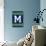 Monogram - Game Day - Blue and Green - M-Lantern Press-Art Print displayed on a wall