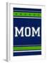 Monogram - Game Day - Blue and Green - Mom-Lantern Press-Framed Art Print