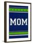 Monogram - Game Day - Blue and Green - Mom-Lantern Press-Framed Art Print