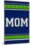 Monogram - Game Day - Blue and Green - Mom-Lantern Press-Mounted Art Print