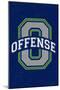 Monogram - Game Day - Blue and Green - Offense-Lantern Press-Mounted Art Print