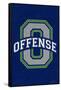 Monogram - Game Day - Blue and Green - Offense-Lantern Press-Framed Stretched Canvas