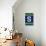 Monogram - Game Day - Blue and Green - S-Lantern Press-Stretched Canvas displayed on a wall