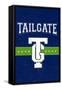 Monogram - Game Day - Blue and Green - Tailgate-Lantern Press-Framed Stretched Canvas