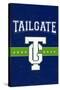 Monogram - Game Day - Blue and Green - Tailgate-Lantern Press-Stretched Canvas