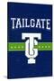 Monogram - Game Day - Blue and Green - Tailgate-Lantern Press-Stretched Canvas