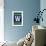 Monogram - Game Day - Blue and Green - W-Lantern Press-Framed Art Print displayed on a wall