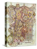 Monogram Page from the Book of Kells Christi Auteum Generatio, C800-null-Stretched Canvas