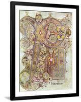 Monogram Page from the Book of Kells Christi Auteum Generatio, C800-null-Framed Giclee Print