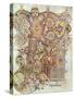 Monogram Page from the Book of Kells Christi Auteum Generatio, C800-null-Stretched Canvas