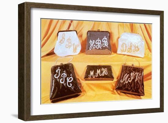 Monogrammed Purses-null-Framed Art Print