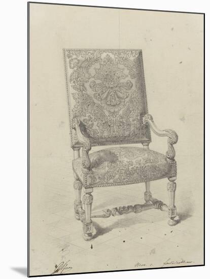 Monographie du palais de Fontainebleau : Fauteuil tapisserie-Rodolphe Pfnor-Mounted Giclee Print