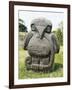 Monolith in Shape of Eagle Holding Snake in its Beak and Claws from Mesita B-null-Framed Giclee Print