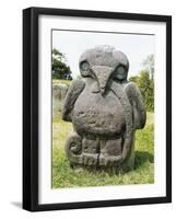 Monolith in Shape of Eagle Holding Snake in its Beak and Claws from Mesita B-null-Framed Giclee Print