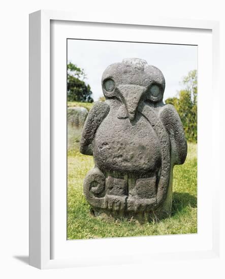 Monolith in Shape of Eagle Holding Snake in its Beak and Claws from Mesita B-null-Framed Giclee Print