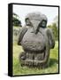 Monolith in Shape of Eagle Holding Snake in its Beak and Claws from Mesita B-null-Framed Stretched Canvas