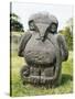 Monolith in Shape of Eagle Holding Snake in its Beak and Claws from Mesita B-null-Stretched Canvas