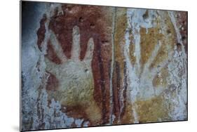 Monolithic Cave Paintings in Raja Ampat, West Papua, Indonesia, New Guinea, Southeast Asia, Asia-James Morgan-Mounted Photographic Print