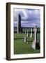 Monolithic High Crosses and O'Rourke's Tower in Monastic Complex on Banks of River Shannon-null-Framed Giclee Print