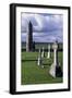 Monolithic High Crosses and O'Rourke's Tower in Monastic Complex on Banks of River Shannon-null-Framed Giclee Print