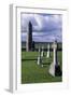 Monolithic High Crosses and O'Rourke's Tower in Monastic Complex on Banks of River Shannon-null-Framed Giclee Print