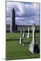 Monolithic High Crosses and O'Rourke's Tower in Monastic Complex on Banks of River Shannon-null-Mounted Giclee Print