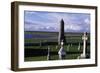 Monolithic High Crosses and O'Rourke's Tower in Monastic Complex on Banks of River Shannon-null-Framed Giclee Print