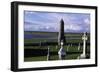 Monolithic High Crosses and O'Rourke's Tower in Monastic Complex on Banks of River Shannon-null-Framed Giclee Print