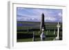 Monolithic High Crosses and O'Rourke's Tower in Monastic Complex on Banks of River Shannon-null-Framed Giclee Print