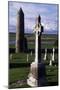 Monolithic High Crosses and O'Rourke's Tower in Monastic Complex on Banks of River Shannon-null-Mounted Giclee Print