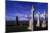 Monolithic High Crosses in Monastic Complex on Banks of River Shannon, Clonmacnoise, Ireland-null-Mounted Giclee Print