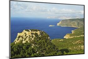 Monolithos Castle and Aegean Sea, Rhodes, Dodecanese, Aegean Sea, Greek Islands, Greece, Europe-Jochen Schlenker-Mounted Photographic Print