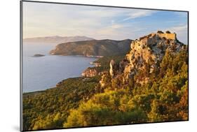 Monolithos Castle and Aegean Sea, Rhodes, Dodecanese, Greek Islands, Greece, Europe-Jochen Schlenker-Mounted Photographic Print