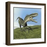 Monolophosaurus Dinosaur-null-Framed Art Print