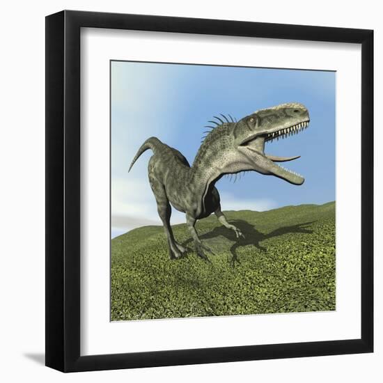 Monolophosaurus Dinosaur-null-Framed Art Print