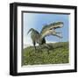 Monolophosaurus Dinosaur-null-Framed Art Print