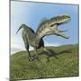 Monolophosaurus Dinosaur-null-Mounted Art Print