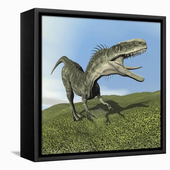 Monolophosaurus Dinosaur-null-Framed Stretched Canvas